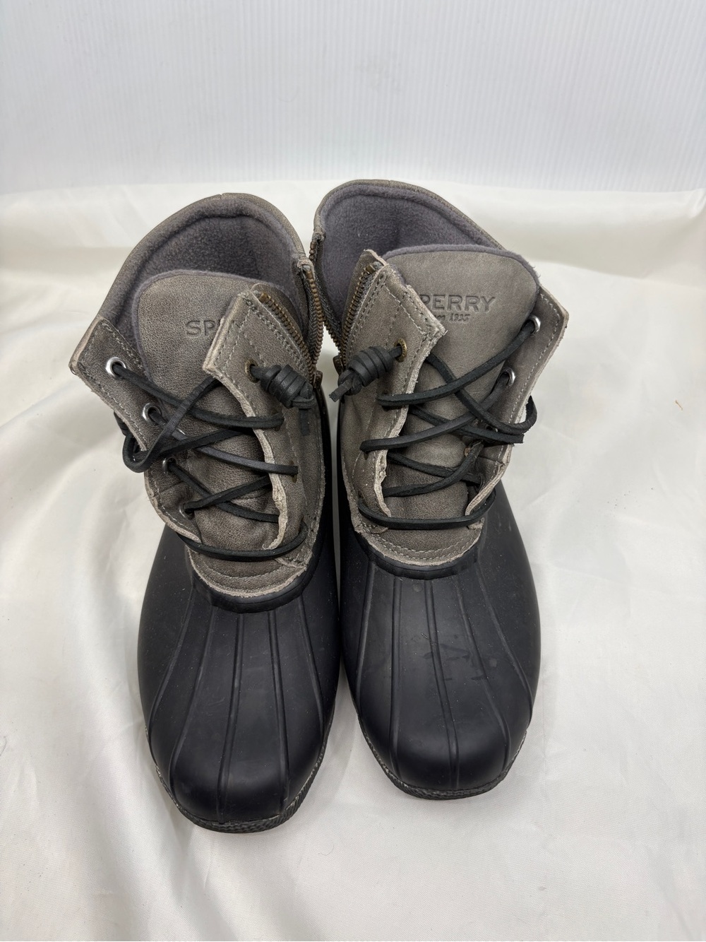 Sperry Women's Saltwater Duck Boot Black/Grey  Size 7
